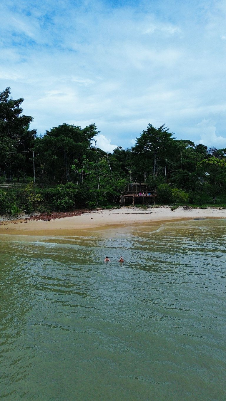 CHALÉ SAMAÚMA | Rede Suspensa | Decks de frente para Praia |